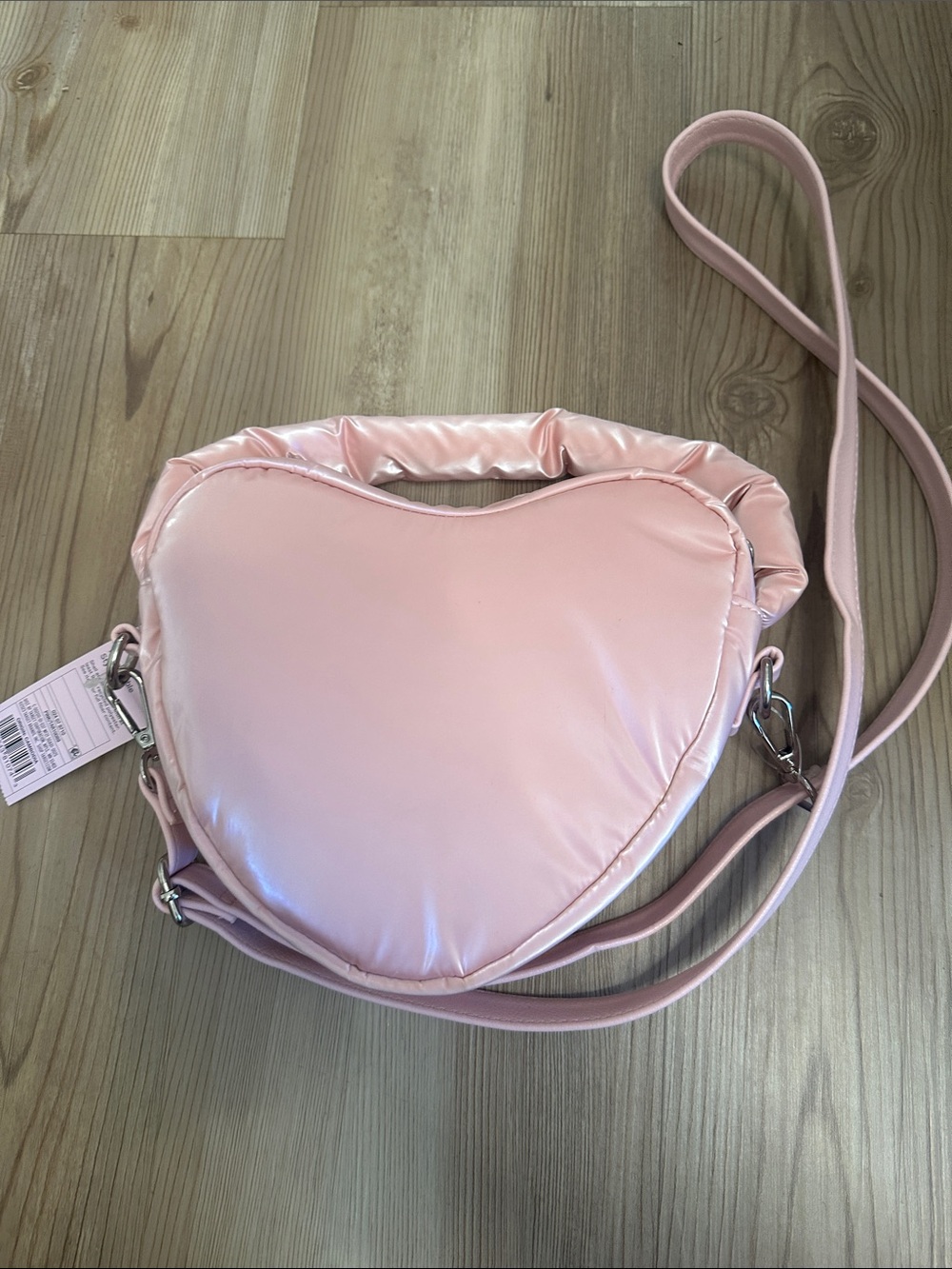 wild fable Pink Heart Crossbody Bag with Detachable Strap
